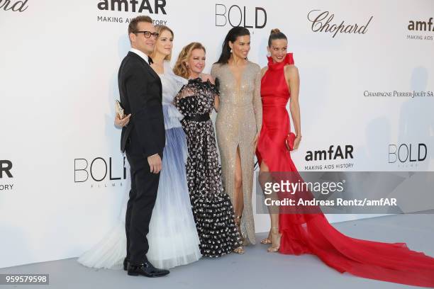 Gabriel Macht, Jacinda Barrett, Caroline Scheufele, Adriana Lima and Petra Nemcova arrive at the amfAR Gala Cannes 2018 at Hotel du Cap-Eden-Roc on...