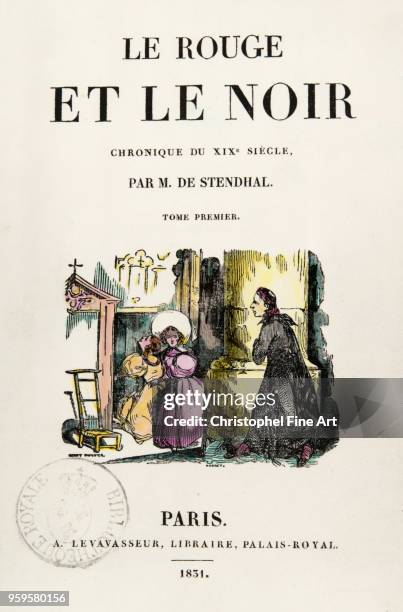 Frontpage of Le Rouge et le Noir , by Stendhal Private Collection,.