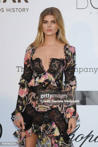 Maryna Linchuk arrives at the amfAR Gala Cannes 2018 at Hotel du Cap-Eden-Roc on May 17, 2018 in Cap d'Antibes, France.