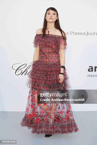 Astrid Berges-Frisbey arrives at the amfAR Gala Cannes 2018 at Hotel du Cap-Eden-Roc on May 17, 2018 in Cap d'Antibes, France.