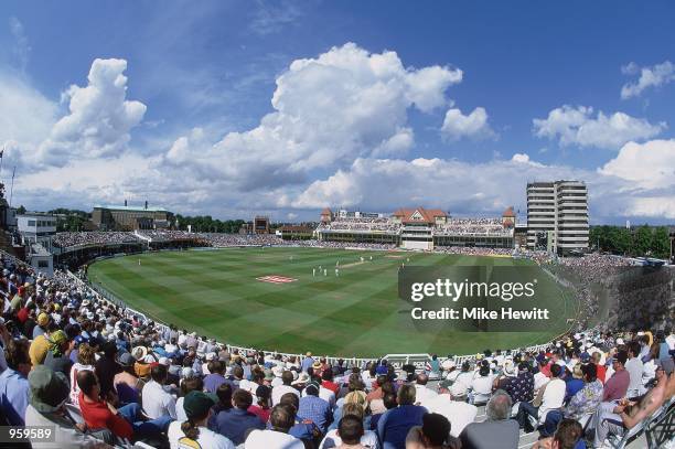 General view of the action during the Third Ashes Test match between England and Australia played at Trent Bridge in Nottingham, England. Australia...