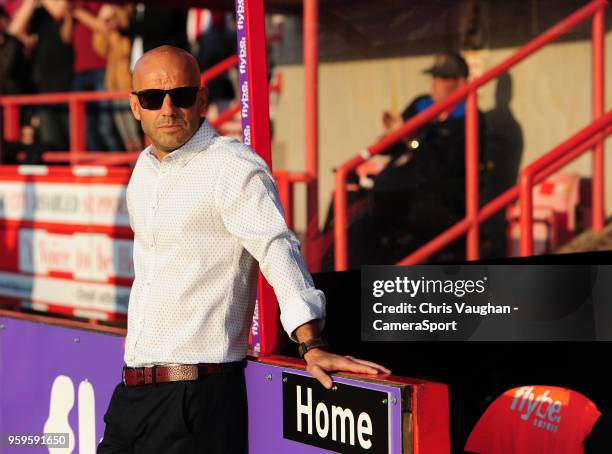 Exeter City manager Paul Tisdale prior to the Sky Bet League Two Play Off Semi Final:Second Leg between Exeter City and Lincoln City at St James Park...