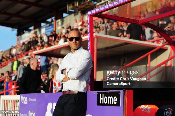 Exeter City manager Paul Tisdale prior to the Sky Bet League Two Play Off Semi Final:Second Leg between Exeter City and Lincoln City at St James Park...