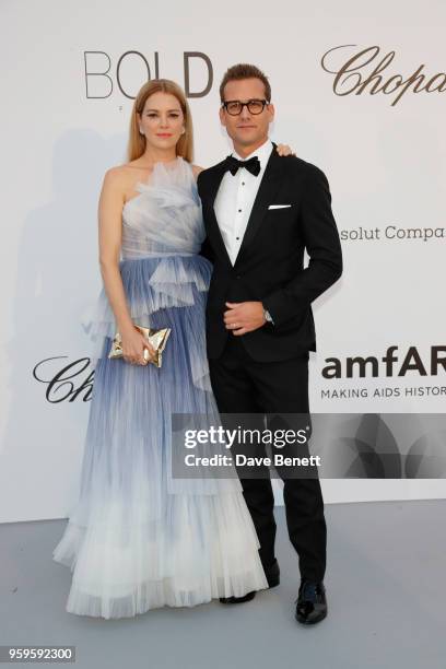 Gabriel Macht and guest arrive at the amfAR Gala Cannes 2018 at Hotel du Cap-Eden-Roc on May 17, 2018 in Cap d'Antibes, France.