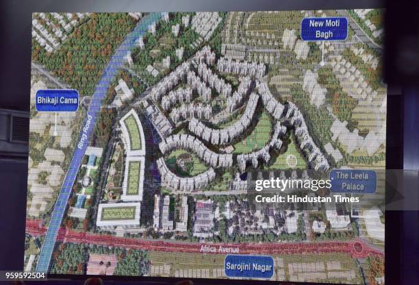 During the foundation stone laying ceremony of World Trade Centre at Nauroji Nagar and redevelopment of GPRA colony at Netaji Nagar, a top view of it...