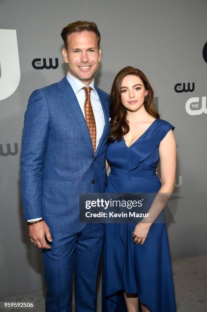 Matthew Davis and Danielle Rose Russell attend The CW Network's 2018 upfront at The London Hotel on May 17, 2018 in New York City.