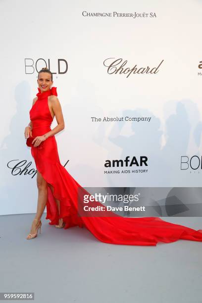 Petra Nemcova arrives at the amfAR Gala Cannes 2018 at Hotel du Cap-Eden-Roc on May 17, 2018 in Cap d'Antibes, France.