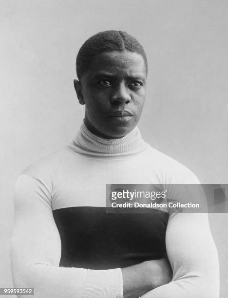 Bicyclist Marshall "Major" Taylor poses for a portrait in 1906.