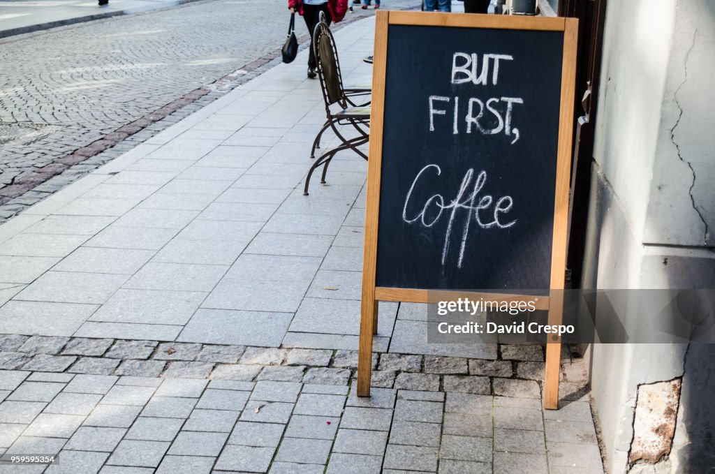 Sign outside a cafe (horizontal)