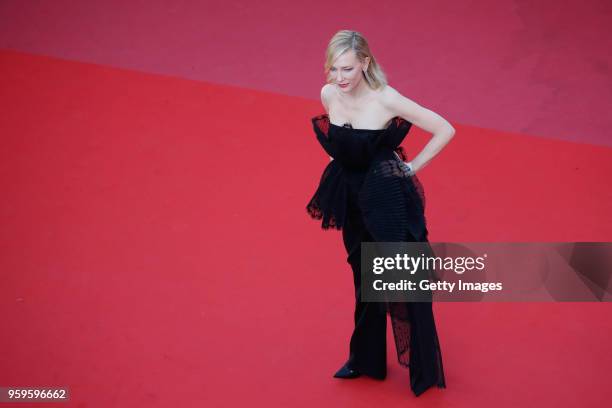 Cate Blanchett attends the screening of "Capharnaum" during the 71st annual Cannes Film Festival at Palais des Festivals on May 17, 2018 in Cannes,...