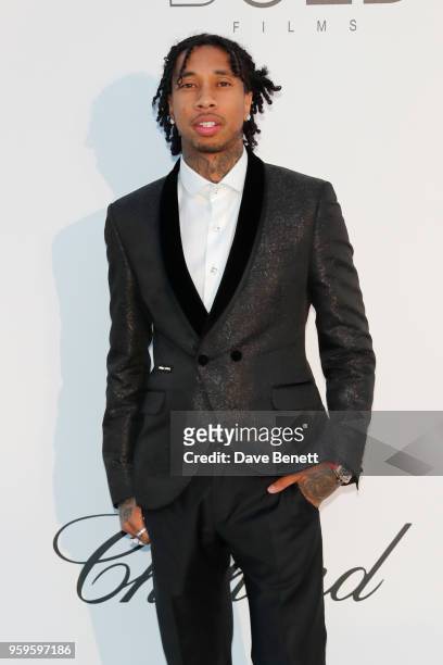 Tyga arrives at the amfAR Gala Cannes 2018 at Hotel du Cap-Eden-Roc on May 17, 2018 in Cap d'Antibes, France.
