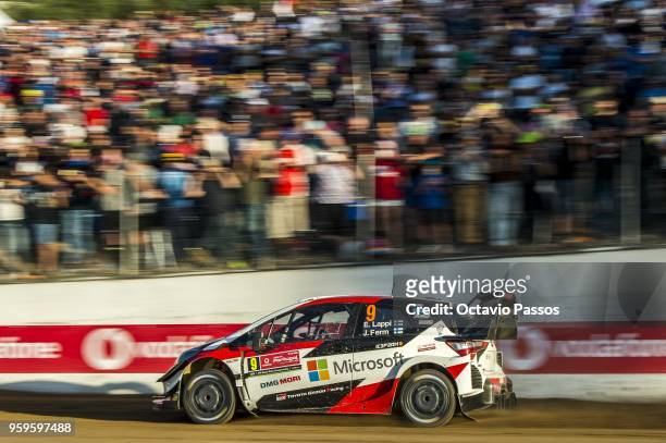 Esapekka Lappi of Finland and Janne Ferm of Finland compete in their Toyota Gazoo Racing WRT Toyota Yaris WRC during the SSS1 Lousada of the WRC...