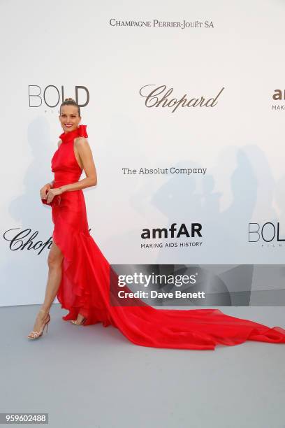 Petra Nemcova arrives at the amfAR Gala Cannes 2018 at Hotel du Cap-Eden-Roc on May 17, 2018 in Cap d'Antibes, France.