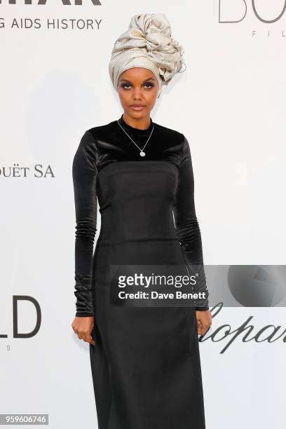Halima Aden arrives at the amfAR Gala Cannes 2018 at Hotel du Cap-Eden-Roc on May 17, 2018 in Cap d'Antibes, France.