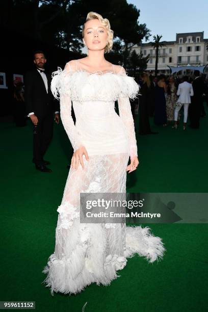 Caroline Vreeland attends the cocktail at the amfAR Gala Cannes 2018 at Hotel du Cap-Eden-Roc on May 17, 2018 in Cap d'Antibes, France.