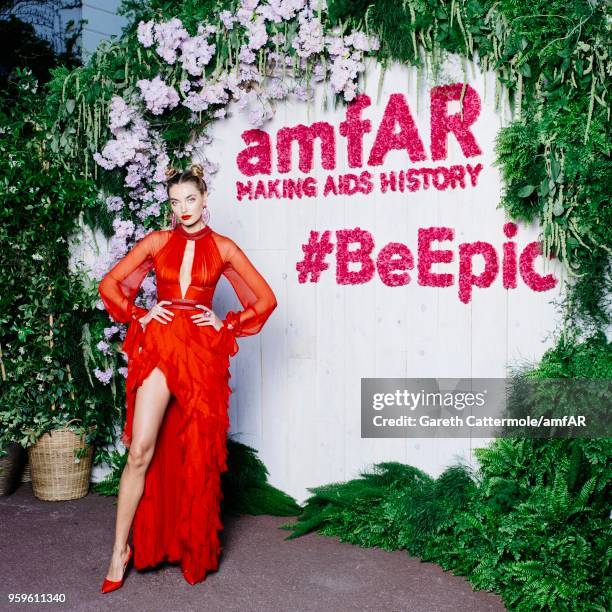 Alina Baikova attends the amfAR Gala Cannes 2018 Studio at Hotel du Cap-Eden-Roc on May 17, 2018 in Cap d'Antibes, France.