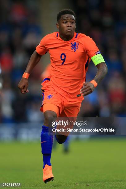 Daishawn Redan of Netherlands in action during the UEFA European Under-17 Championship Semi Final match between England and Netherlands at the Proact...