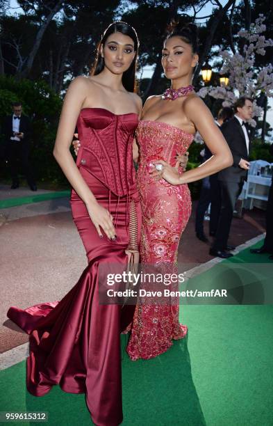 Neelam Gill and Nicole Scherzinger attend the amfAR Gala Cannes 2018 dinner at Hotel du Cap-Eden-Roc on May 17, 2018 in Cap d'Antibes, France.