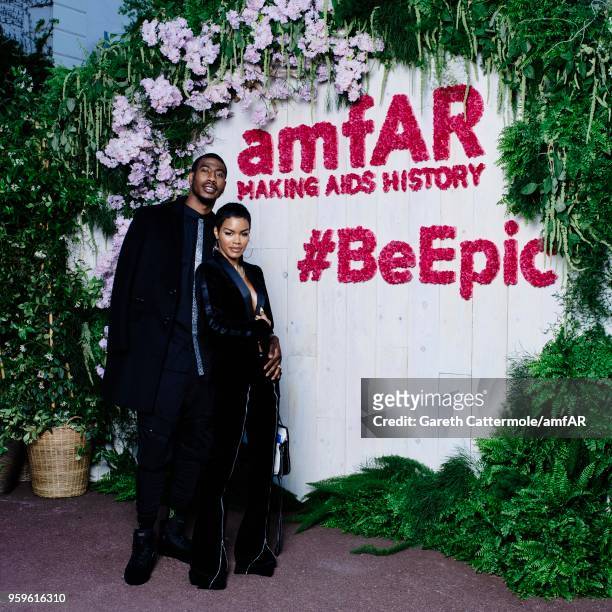 Teyana Taylor and Iman Shumpert attend the amfAR Gala Cannes 2018 Studio at Hotel du Cap-Eden-Roc on May 17, 2018 in Cap d'Antibes, France.