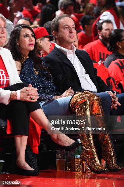 Joe Lacob attends a game between the Houston Rockets and Golden State Warriors during Game Two of the Western Conference Finals of the 2018 NBA...
