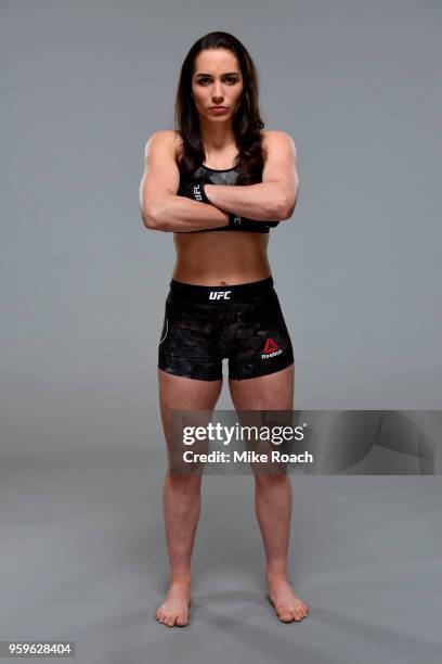 Veronica Macedo of Venezuela poses for a portrait during a UFC photo session on May 16, 2018 in Santiago, Chile.
