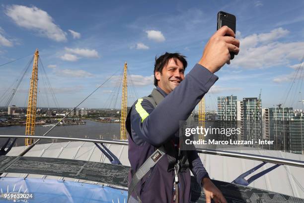 Cristian Chivu of Inter Forever visits The O2 on May 17, 2018 in London, England.