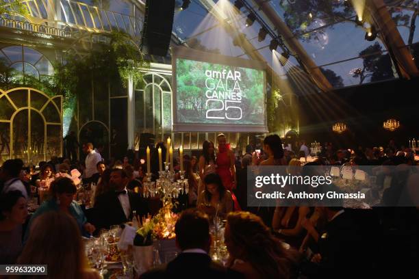 General view at the amfAR Gala Cannes 2018 at Hotel du Cap-Eden-Roc on May 17, 2018 in Cap d'Antibes, France.