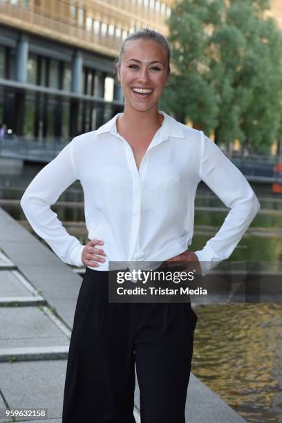 Sina Tkotsch during the premiere of 'Flying Illusion' on at Theater am Potsdamer Platz on May 17, 2018 in Berlin, Germany.