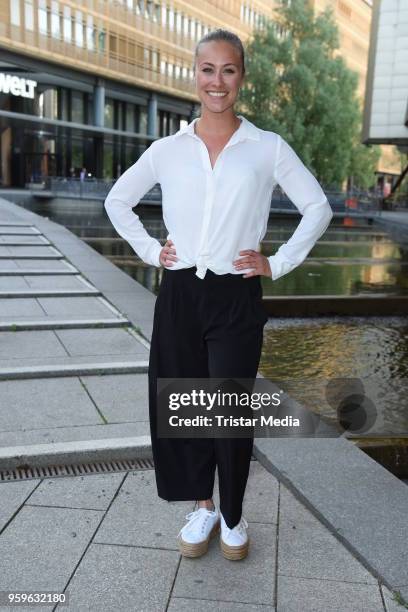 Sina Tkotsch during the premiere of 'Flying Illusion' on at Theater am Potsdamer Platz on May 17, 2018 in Berlin, Germany.