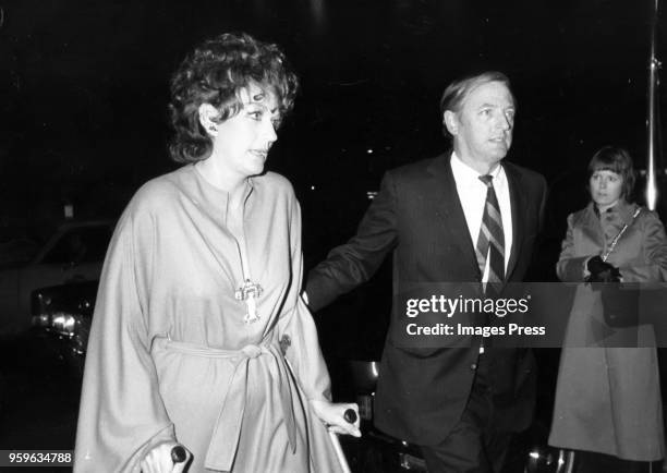 William Buckley Jr and his wife Patricia Buckley pictured in New York on October 20, 1975.