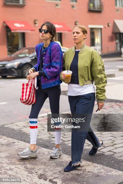 Leandra Medine is seen in NoHo on May 17, 2018 in New York City.