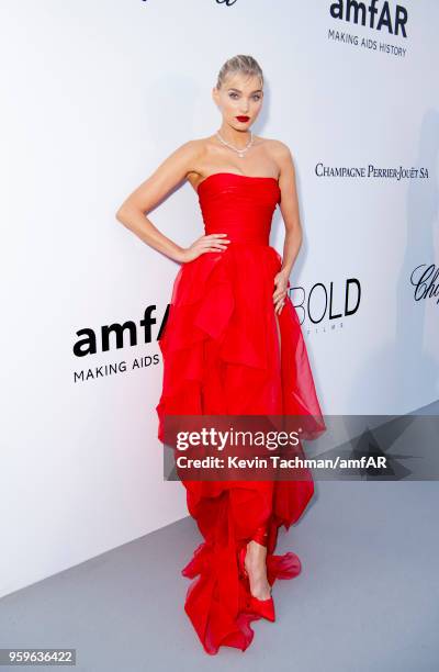 Elsa Hosk arrives at the amfAR Gala Cannes 2018 at Hotel du Cap-Eden-Roc on May 17, 2018 in Cap d'Antibes, France.