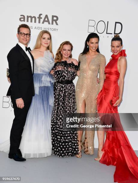 Gabriel Macht, Jacinda Barrett, Caroline Scheufele, Adriana Lima and Petra Nemcova arrive at the amfAR Gala Cannes 2018 at Hotel du Cap-Eden-Roc on...