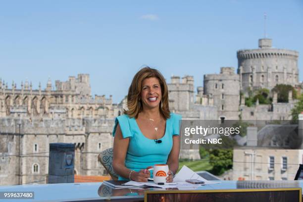 Hoda Kotb on the TODAY show set in advance of the wedding of Prince Harry and Meghan Markle at Windsor Castle on May 17, 2018 in Windsor, England. --