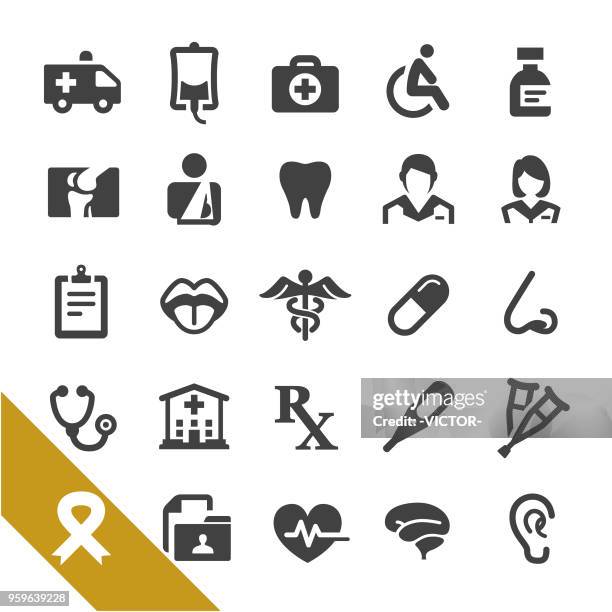 stockillustraties, clipart, cartoons en iconen met gezondheidszorg en geneeskunde icons - select series - fever