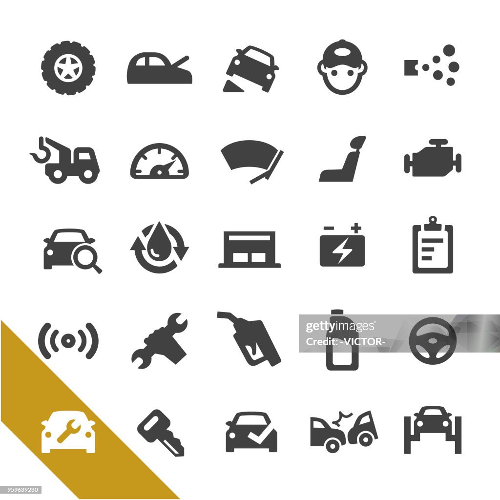 Auto Repair Shop Icons - Select Series
