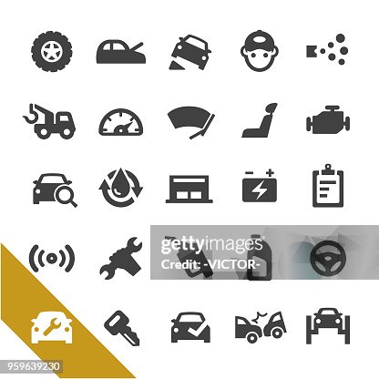 Auto Repair Shop Icons - Select Series Auto Repair Shop Icons - Select Series