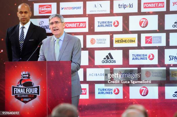 Jordi Bertomeu, President and CEO Euroleague Basketball during the 2018 Turkish Airlines EuroLeague F4 Final Four Opening Press Conference at...