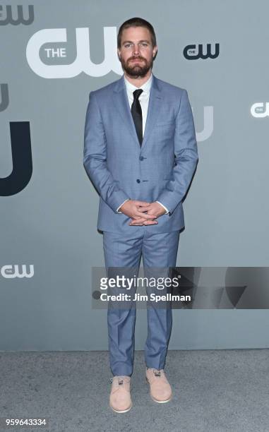 Actor Stephen Amell attends the 2018 CW Network Upfront at The London Hotel on May 17, 2018 in New York City.