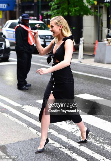 Lili Reinhart is seen walking in midtown on May 17, 2018 in New York City.