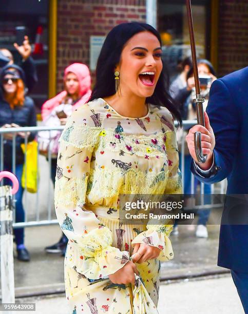 Camila Mendes is seen walking in midtown on May 17, 2018 in New York City.