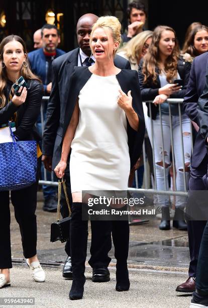 Nicollette Sheridan is seen walking in midtown on May 17, 2018 in New York City.