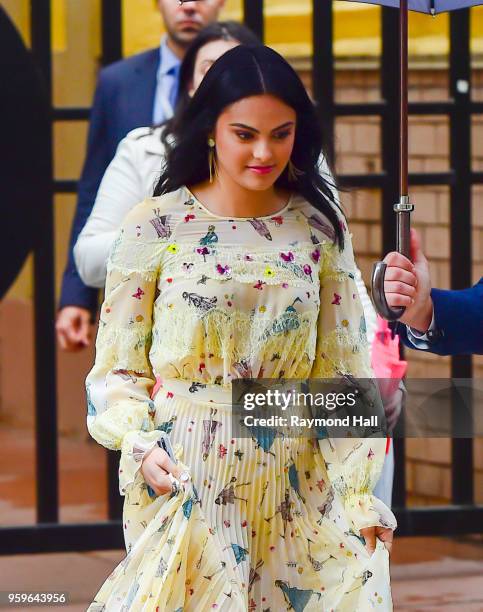 Camila Mendes is seen walking in midtown on May 17, 2018 in New York City.