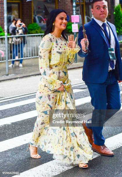 Camila Mendes is seen walking in midtown on May 17, 2018 in New York City.