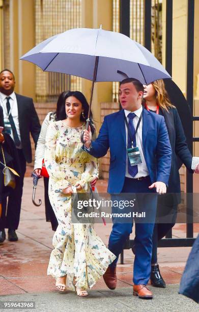 Camila Mendes is seen walking in midtown on May 17, 2018 in New York City.