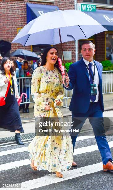 Camila Mendes is seen walking in midtown on May 17, 2018 in New York City.