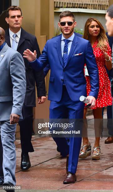 Jensen Ackles is seen walking in midtown on May 17, 2018 in New York City.