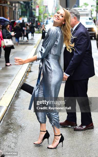 Actress Lily Cowles is seen walking in midtown on May 17, 2018 in New York City.