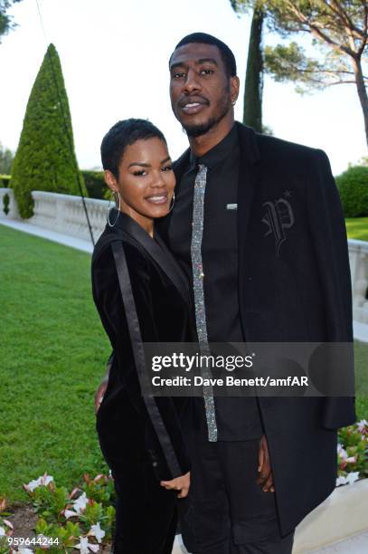 Teyana Taylor and Iman Shumpert arrive at the amfAR Gala Cannes 2018 at Hotel du Cap-Eden-Roc on May 17, 2018 in Cap d'Antibes, France.