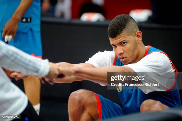 Walter Tavares, #22 of Real Madrid during the 2018 Turkish Airlines EuroLeague F4 Real Madrid Official Practice at Stark Arena on May 17, 2018 in...
